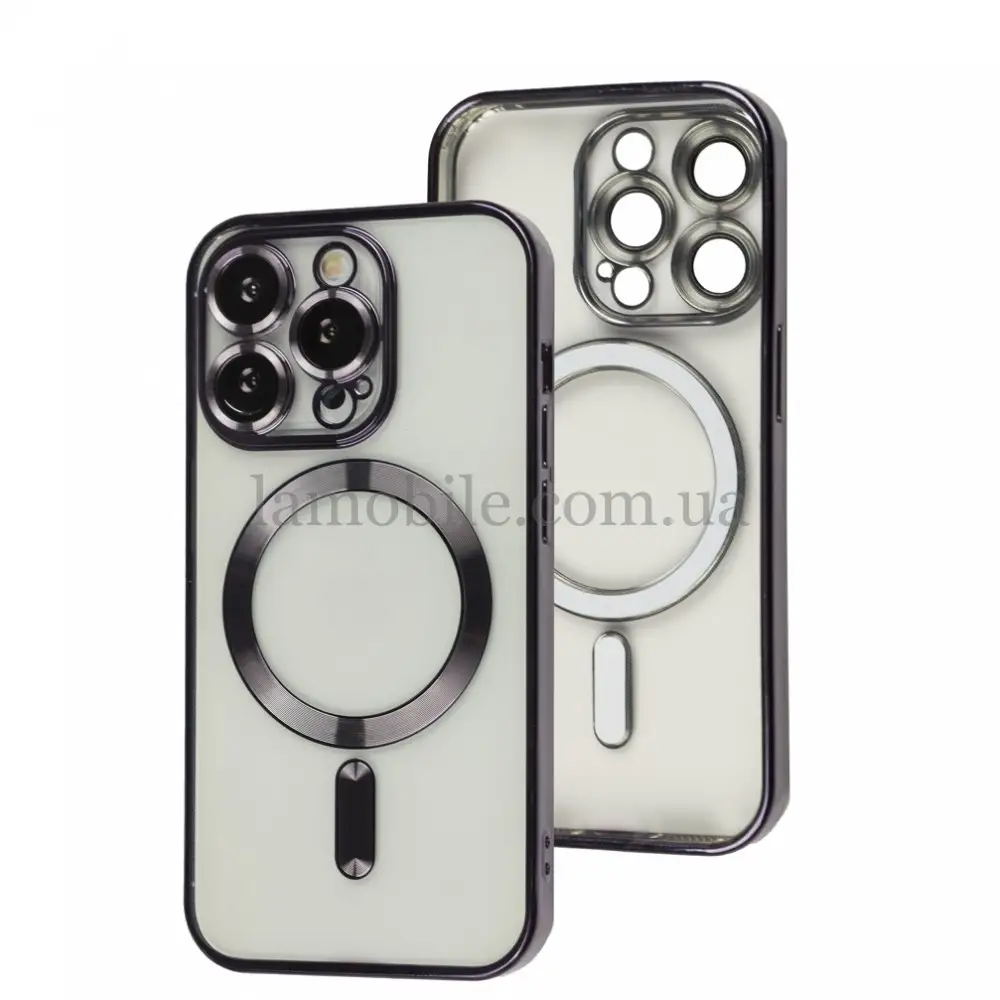 Чохол для iPhone 14 Pro Fibra Chrome MagSafe dark purple