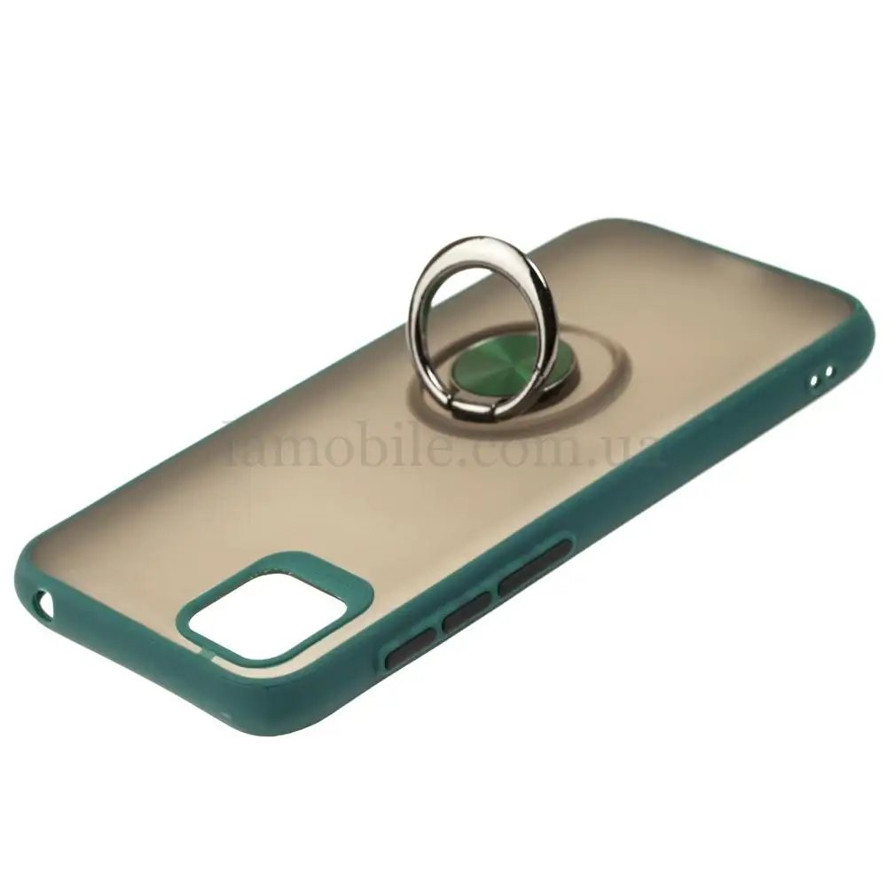 Чохол для Huawei Y5p LikGus Maxshield Ring оливковий