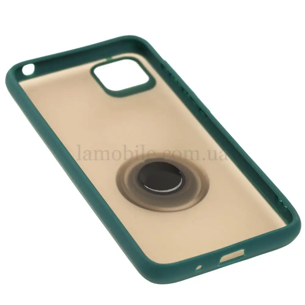 Чохол для Huawei Y5p LikGus Maxshield Ring оливковий