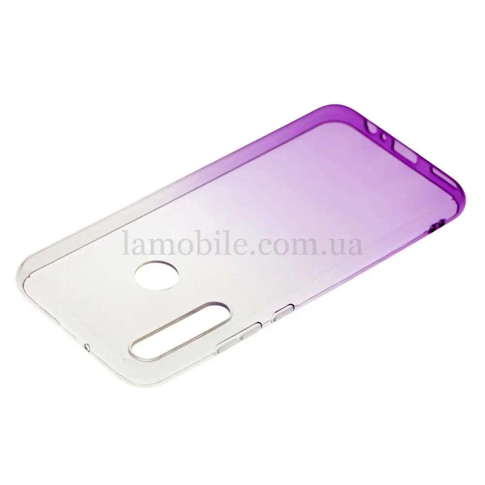 Чехол для Huawei P40 Lite E Gradient Design бело-фиолетовый