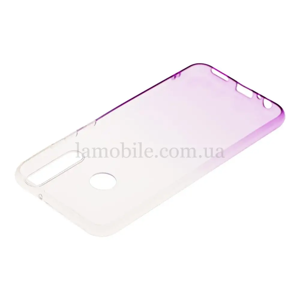 Чехол для Huawei P40 Lite E Gradient Design бело-фиолетовый