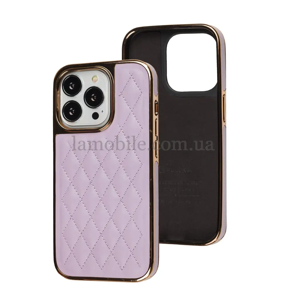 Чохол для iPhone 14 Pro Puloka leather case purple