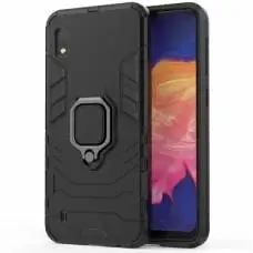 Чохол удароміцний Transformer Ring для Samsung Galaxy A10 (A105) з кільцем чорний