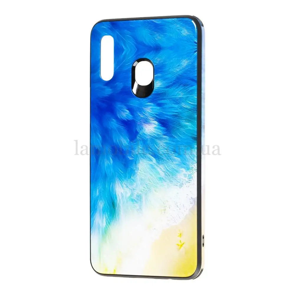 Чехол для Samsung Galaxy A20 / A30 glass print "пляж"
