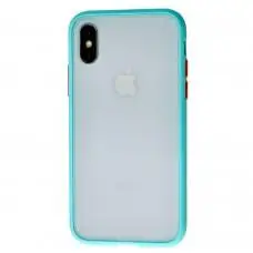 Чехол для iPhone X / Xs  "LikGus Maxshield" бирюзовый