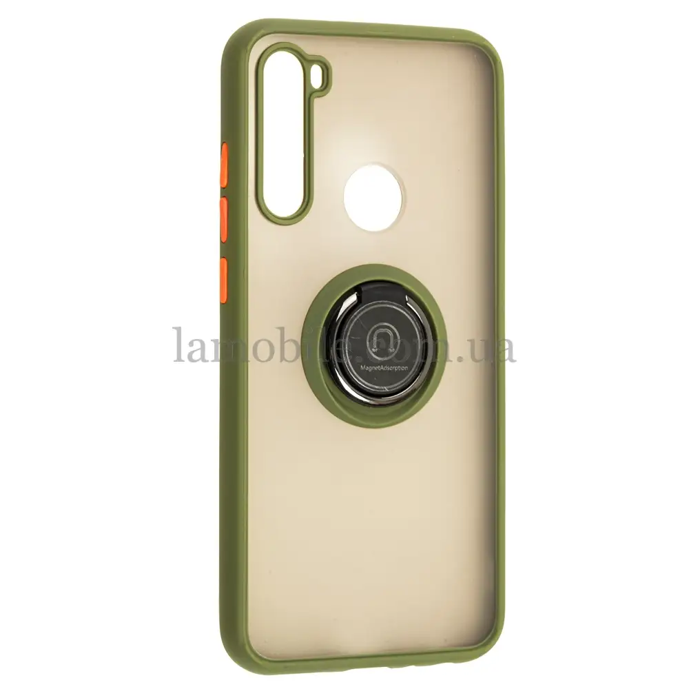 Чохол для Xiaomi Redmi Note 8T LikGus Edging Ring хакі