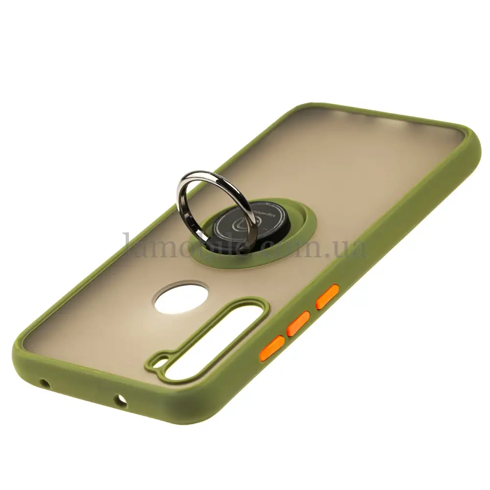 Чохол для Xiaomi Redmi Note 8T LikGus Edging Ring хакі