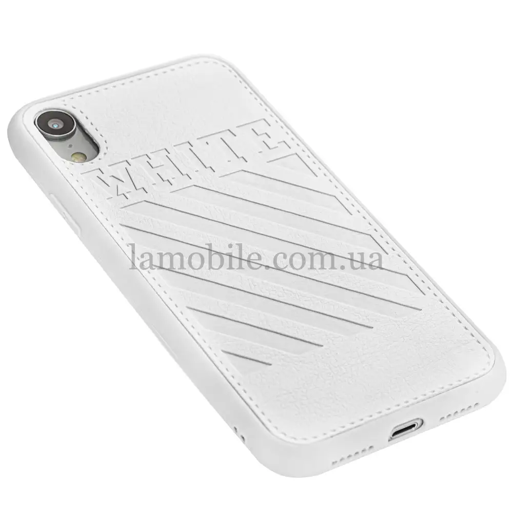 Чохол для iPhone Xr off-white leather білий