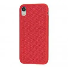 Чохол Carbon New для iPhone Xr червоний