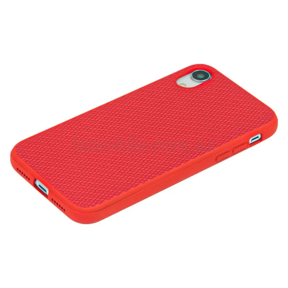 Чехол Carbon New для iPhone Xr красный