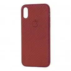 Чохол Carbon New для iPhone Xr темно-червоний