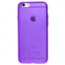 Чохол силіконовий для iPhone 6 0.8mm прозоро-фіолетовий