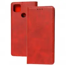 Чехол книжка для Xiaomi Redmi 9C / 10A Black magnet красный
