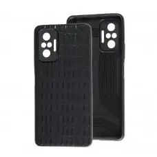 Чехол для Xiaomi Redmi Note 10 Pro Leather case кроко