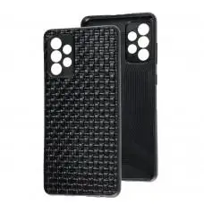 Чехол для Samsung Galaxy A72 Leather case плетенка