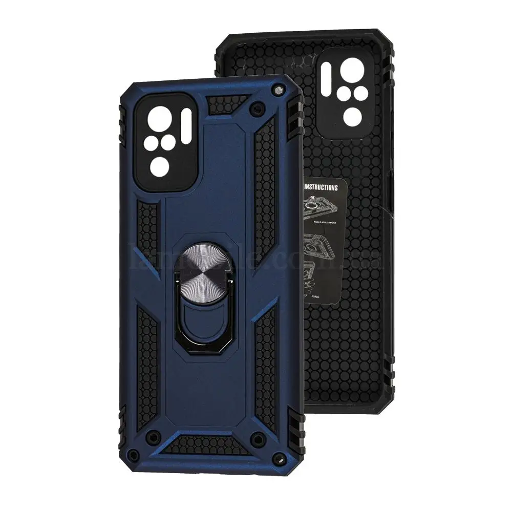 Чехол для Xiaomi Redmi Note 10 / 10s Serge Ring ударопрочный синий