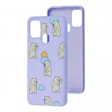 Чехол для Samsung Galaxy M31 (M315) Wave Fancy cute bears / light purple