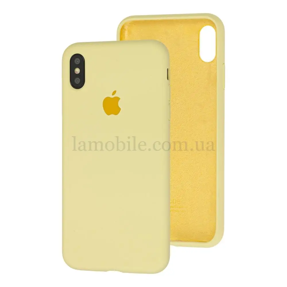 Чехол для iPhone Xs Max Silicone Full желтый / mellow yellow 