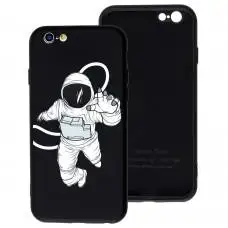 Чохол для iPhone 7/8 Liquid "космонавт" чорний