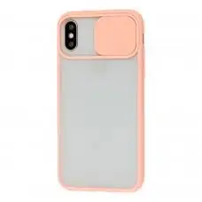 Чохол для iPhone X / Xs LikGus Camshield camera protect рожевий
