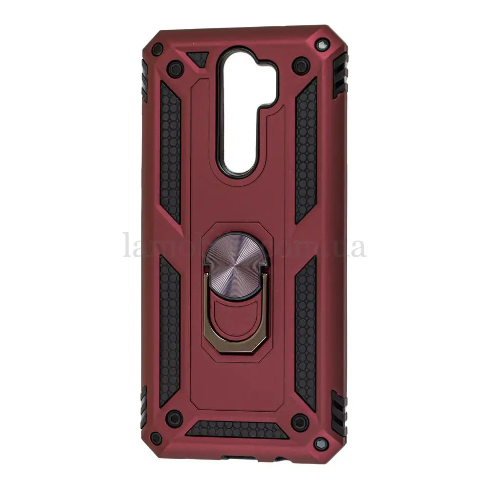 Чохол для Xiaomi Redmi Note 8 Pro Serge Ring ударостійкий бордовий