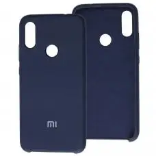 Чехол для Xiaomi Redmi Note 7 Silky Soft Touch темно-синий