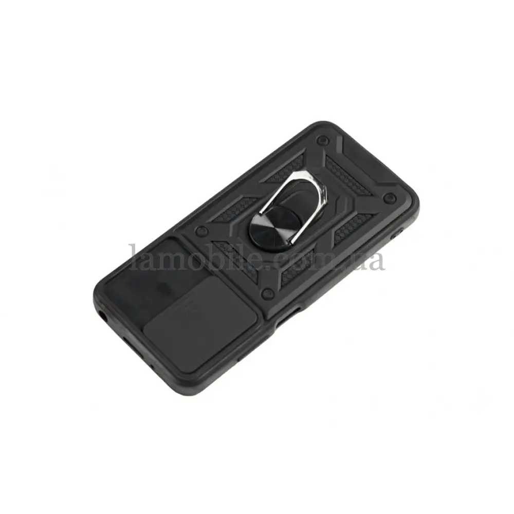 Чехол для Xiaomi Redmi 10 Serge Ring Armor ударопрочный черный