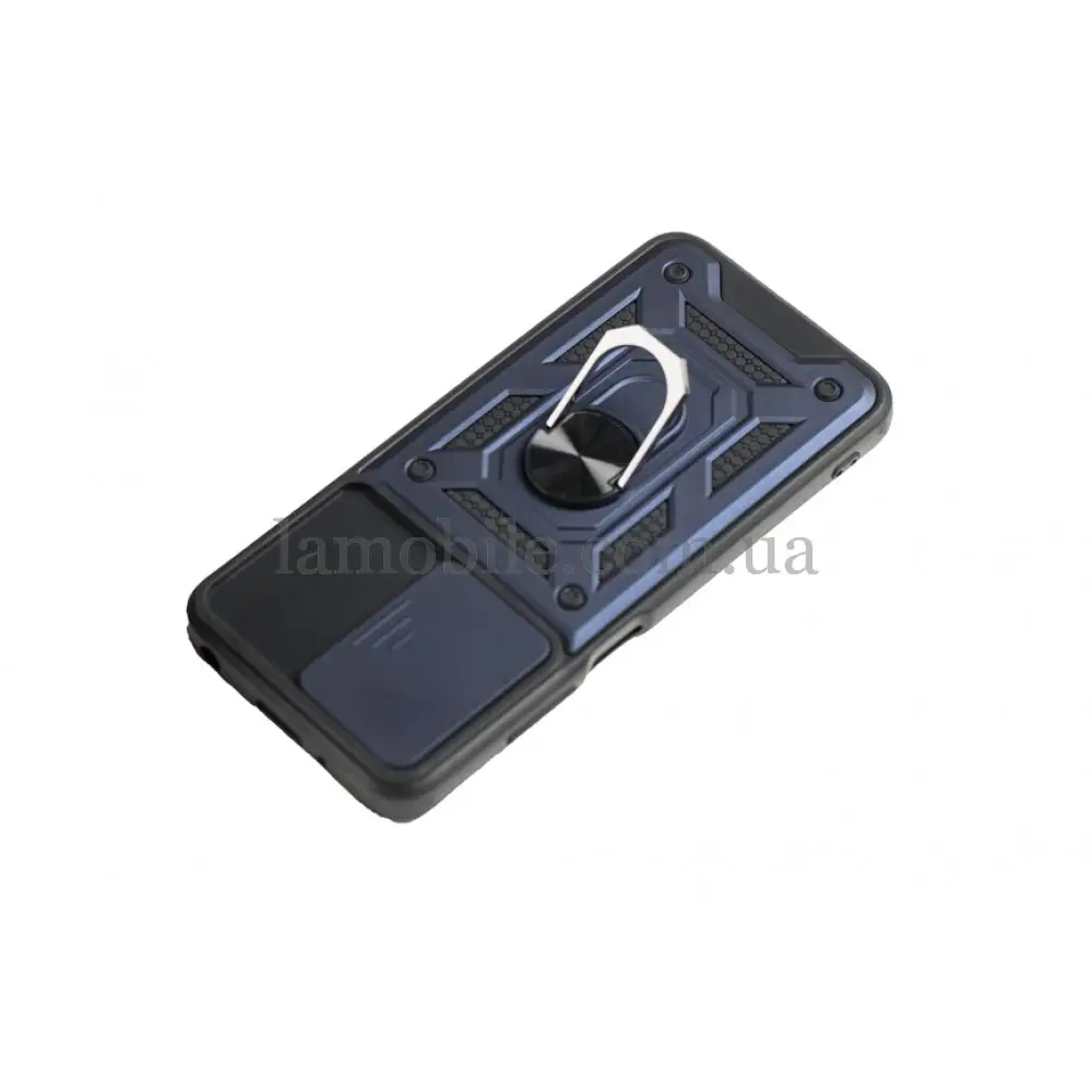 Чехол для Xiaomi Redmi 10 Serge Ring Armor ударопрочный синий