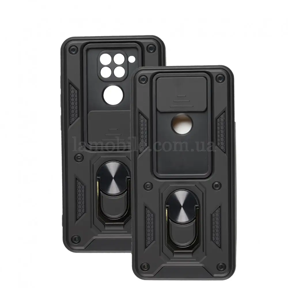 Чохол для Xiaomi Redmi Note 9 Serge Ring Armor ударостійкий чорний