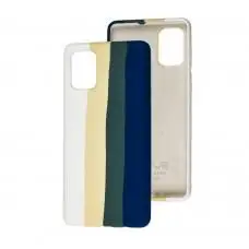 Чехол для Samsung Galaxy A71 (A715) Wave Rainbow green