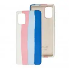 Чехол для Samsung Galaxy A71 (A715) Wave Rainbow azure