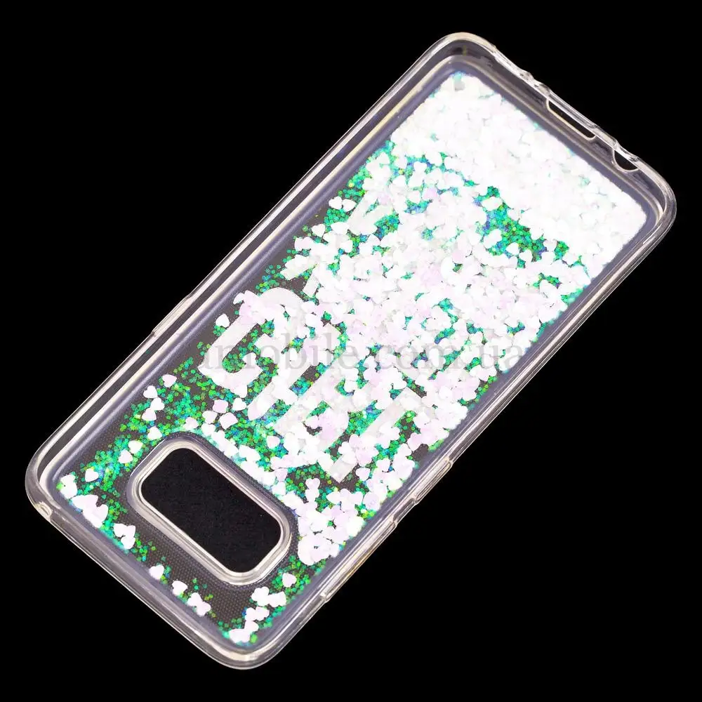 Чехол для Samsung Galaxy S8 (G950) Блестки вода светло-розовый "босс"