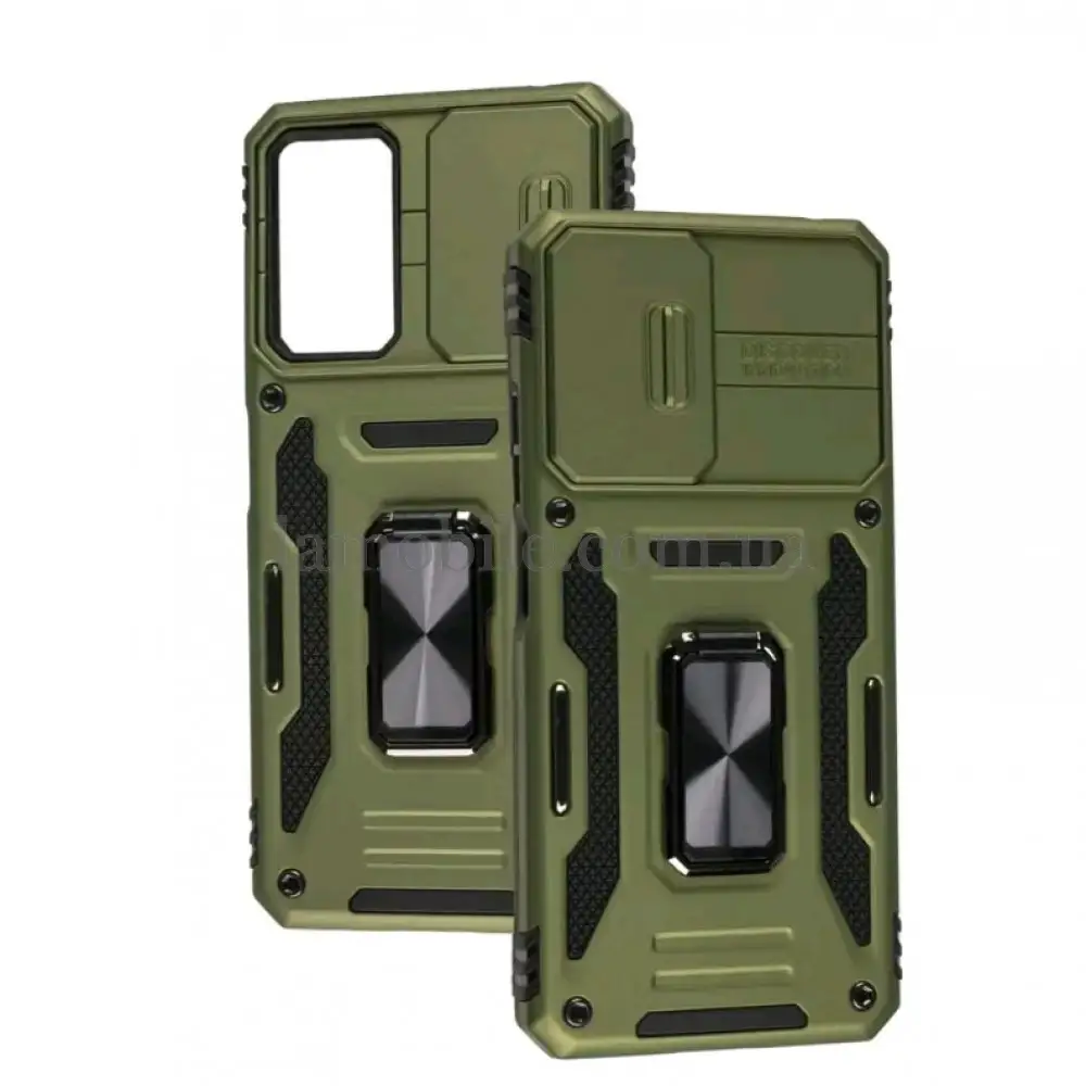 Чехол для Xiaomi Redmi Note 11 Pro Camshield Army Ring оливковый / army green