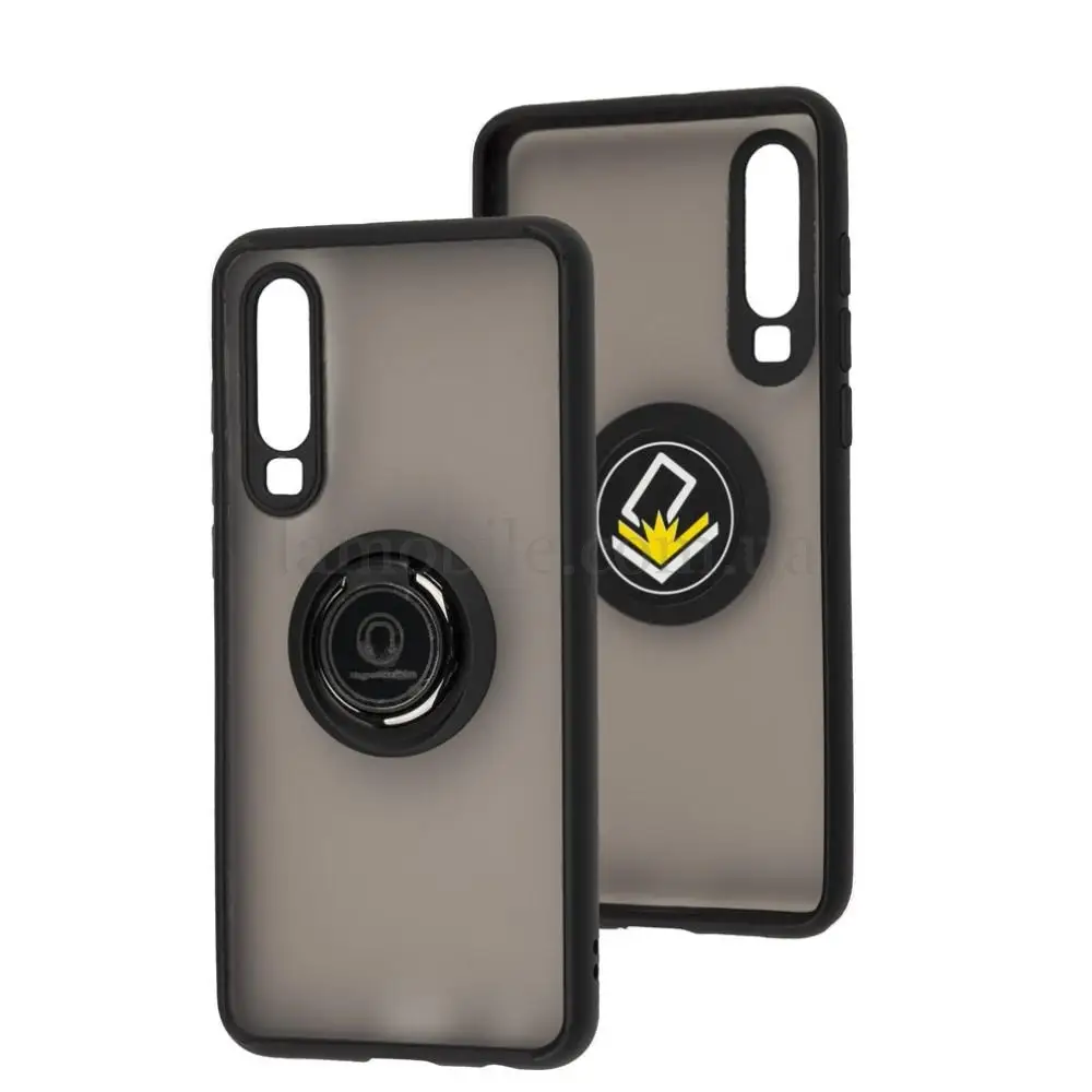 Чохол для Huawei P30 LikGus Edging Ring чорний