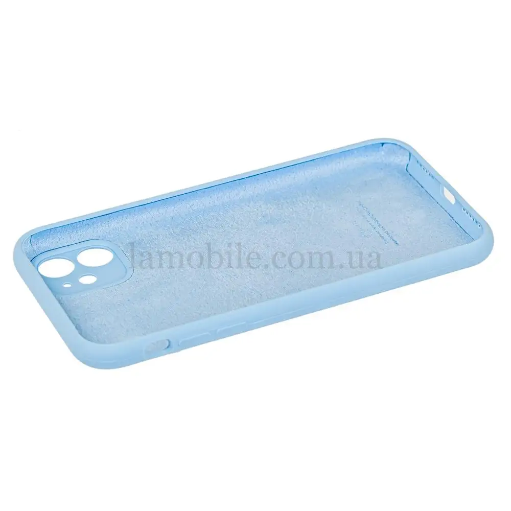 Чехол для iPhone 11 Silicone Slim Full camera azure