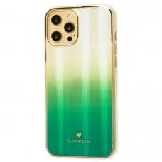 Чехол для iPhone 12 Pro Max Aurora classic glass зеленый