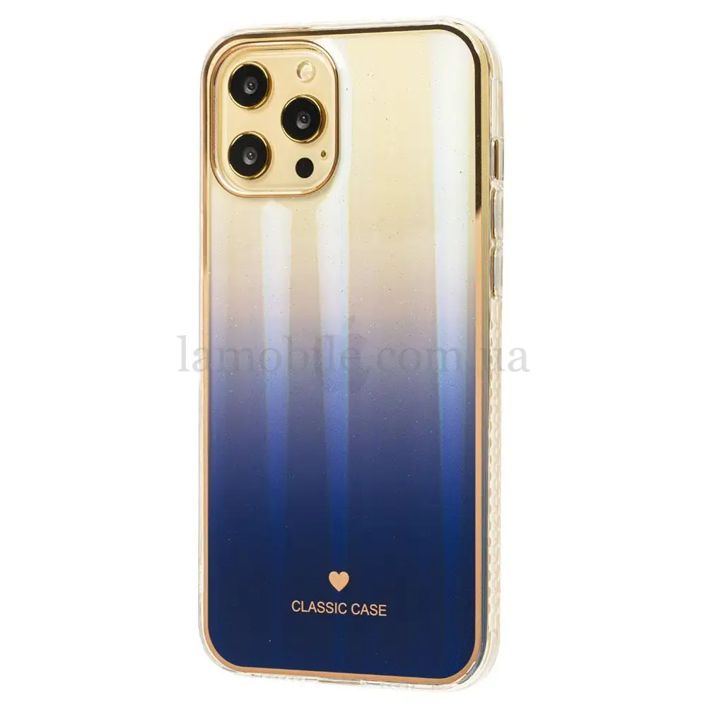 Чохол для iPhone 12 Pro Max Aurora classic glass синій