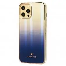Чехол для iPhone 12 Pro Max Aurora classic glass синий