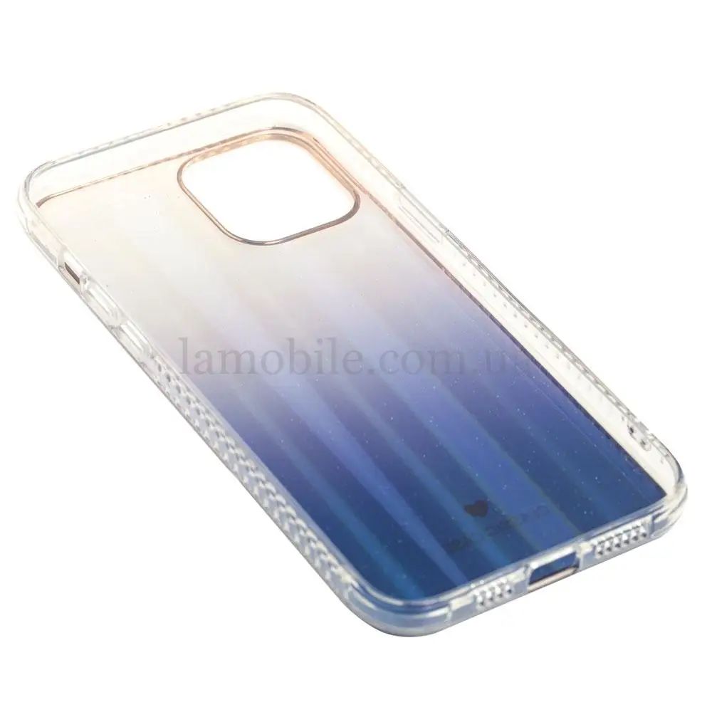 Чохол для iPhone 12 Pro Max Aurora classic glass синій