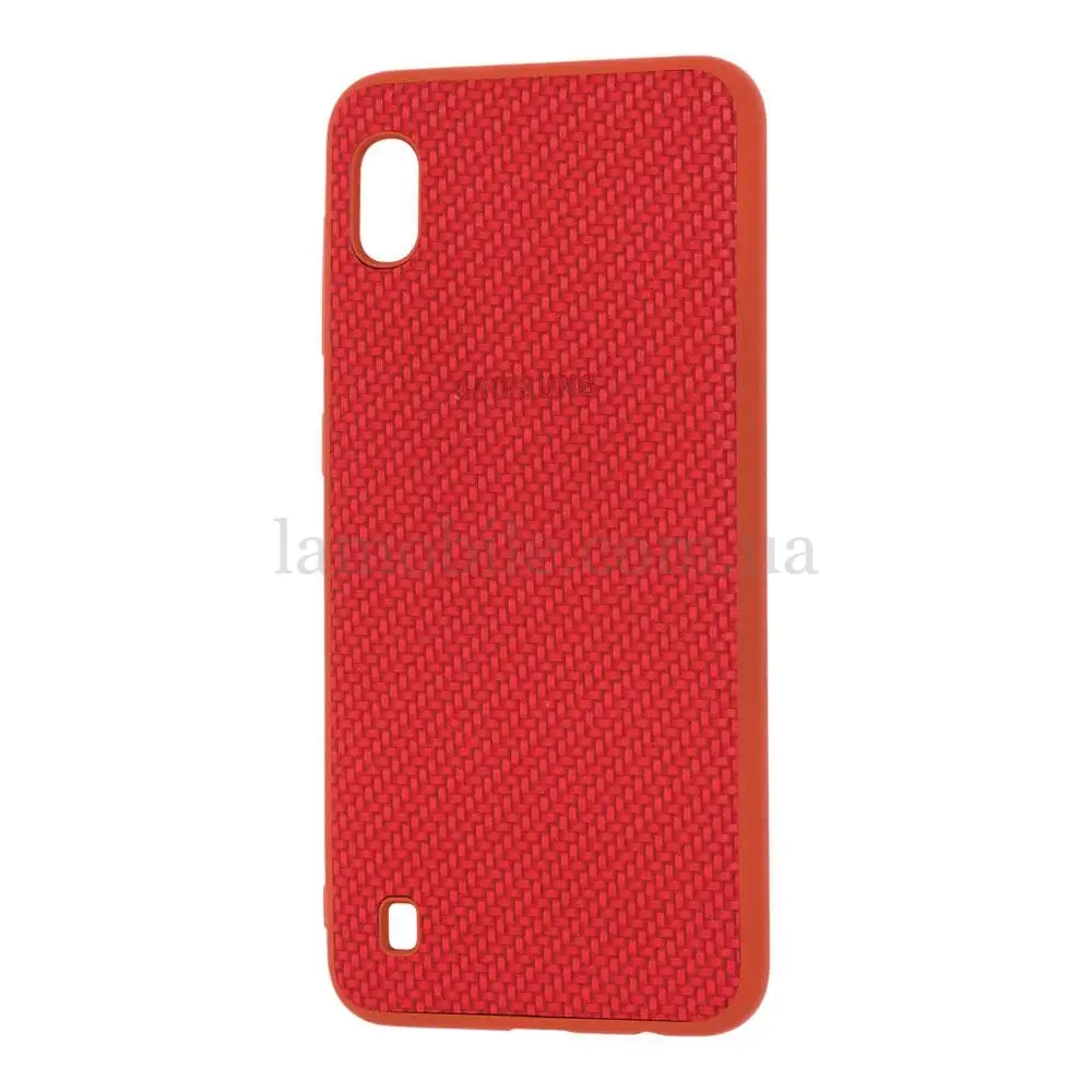 Чехол для Samsung Galaxy A10 (A105) Carbon красный