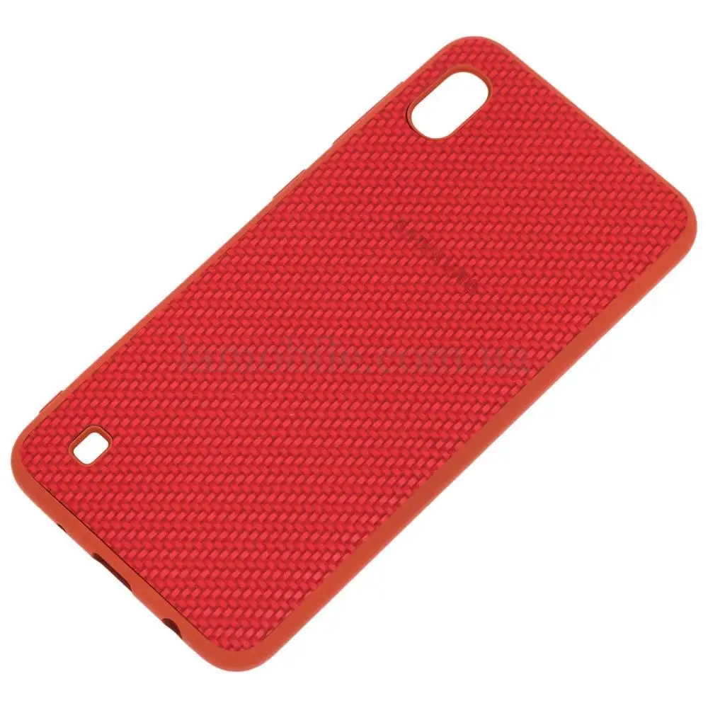 Чехол для Samsung Galaxy A10 (A105) Carbon красный