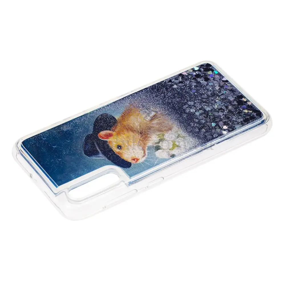 Чехол для Samsung Galaxy A50 / A50s / A30s Блестки вода "mouse ковбой"