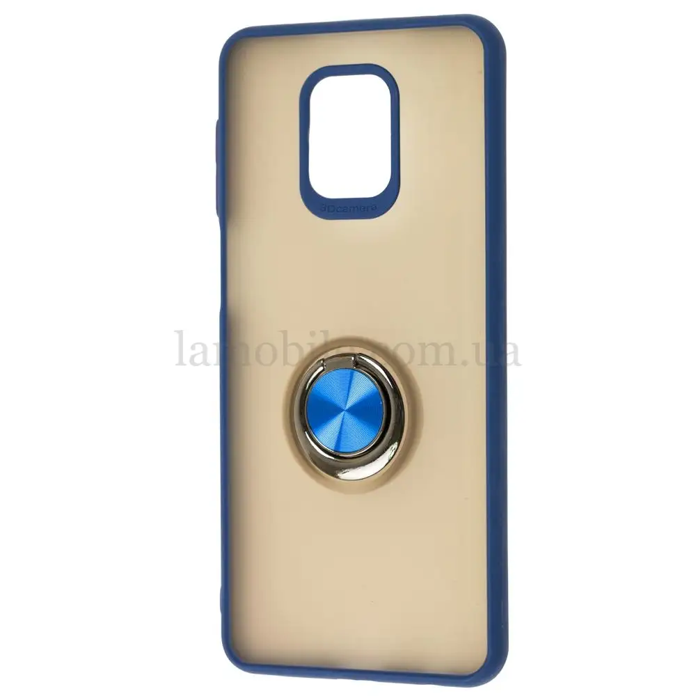 Чохол для Xiaomi Redmi Note 9s / 9 Pro LikGus Maxshield Magnetic Ring синій