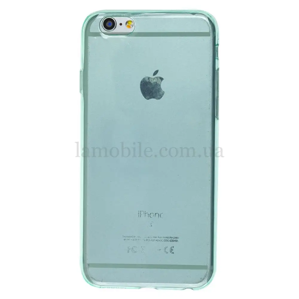 Чехол силиконовый для iPhone 6 прозрачно мятный