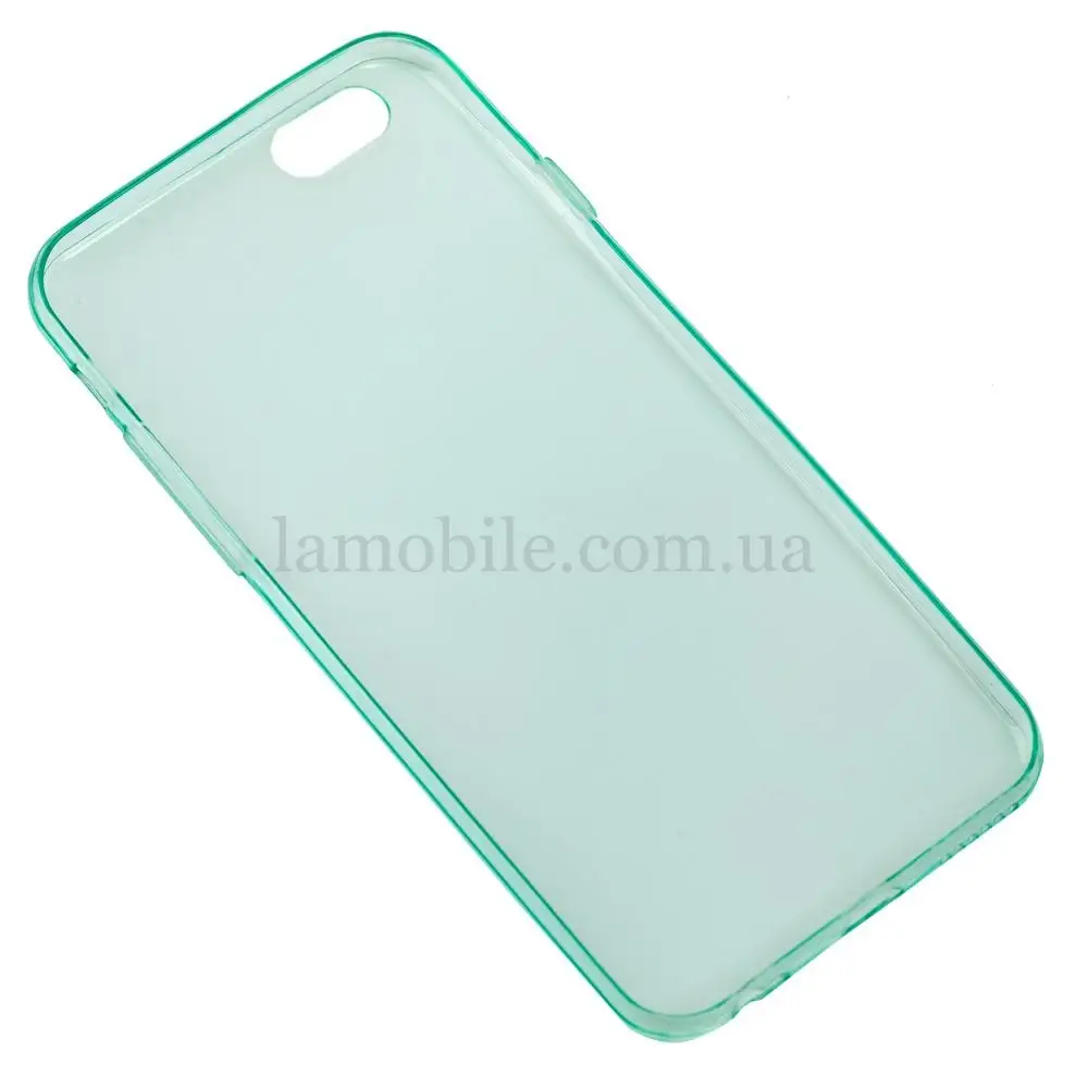 Чехол силиконовый для iPhone 6 прозрачно мятный