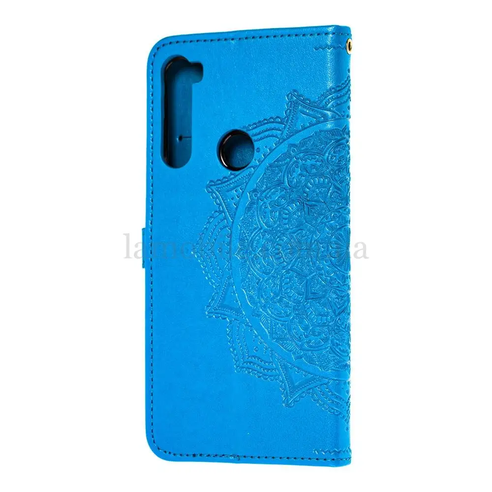 Чехол книжка для Xiaomi Redmi Note 8 "Art с визитницей" бирюзовый