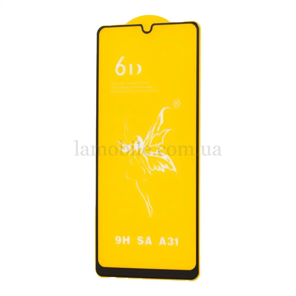 Защитное стекло 6D Premium для Samsung Galaxy A31 (A315) черное (OEM)