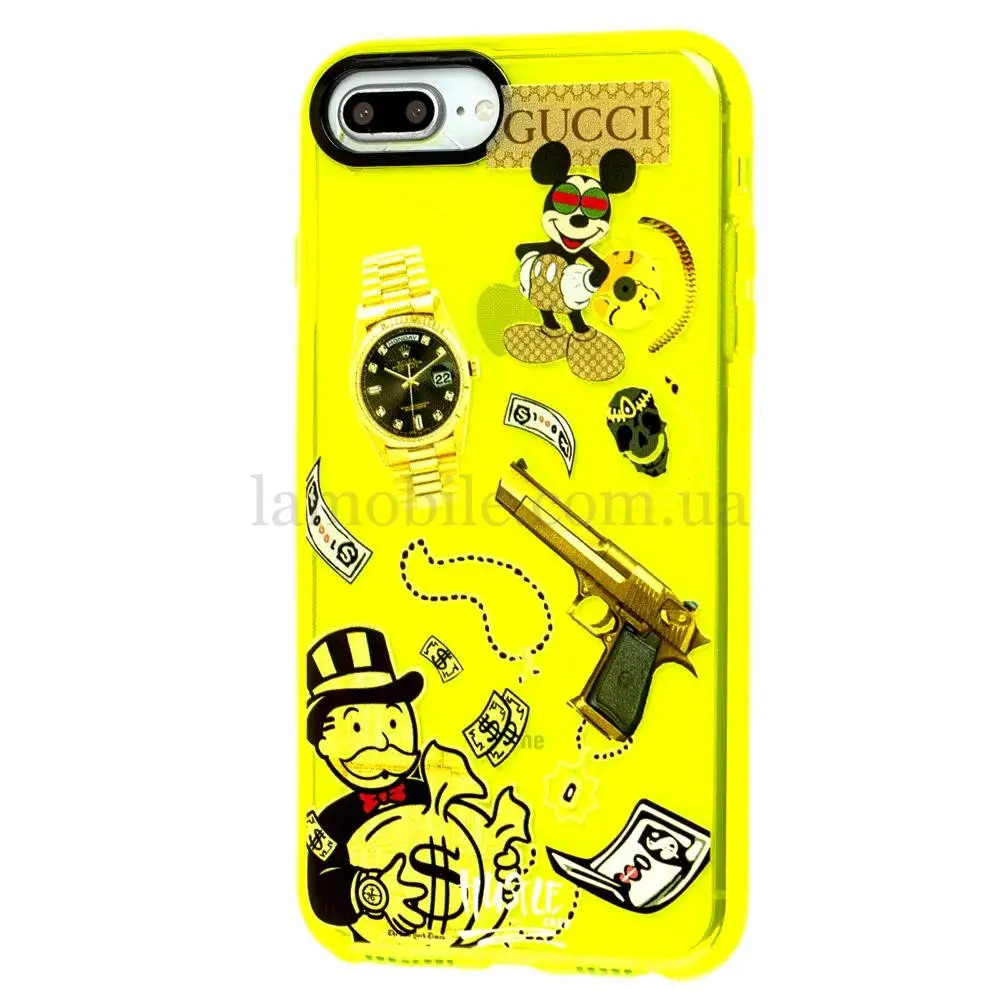 Чохол для iPhone 7 Plus / 8 Plus Neon print Міккі Маус glamor