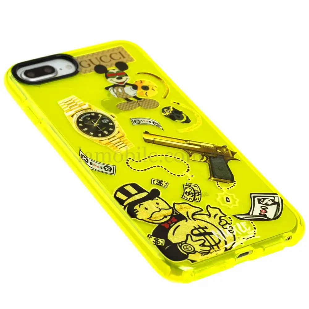 Чохол для iPhone 7 Plus / 8 Plus Neon print Міккі Маус glamor
