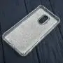 Чехол для Xiaomi Redmi 5 Plus Блестки вода серебристый "корона"